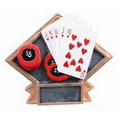 Large Diamond Plate Poker Award - 6"x8 1/2"